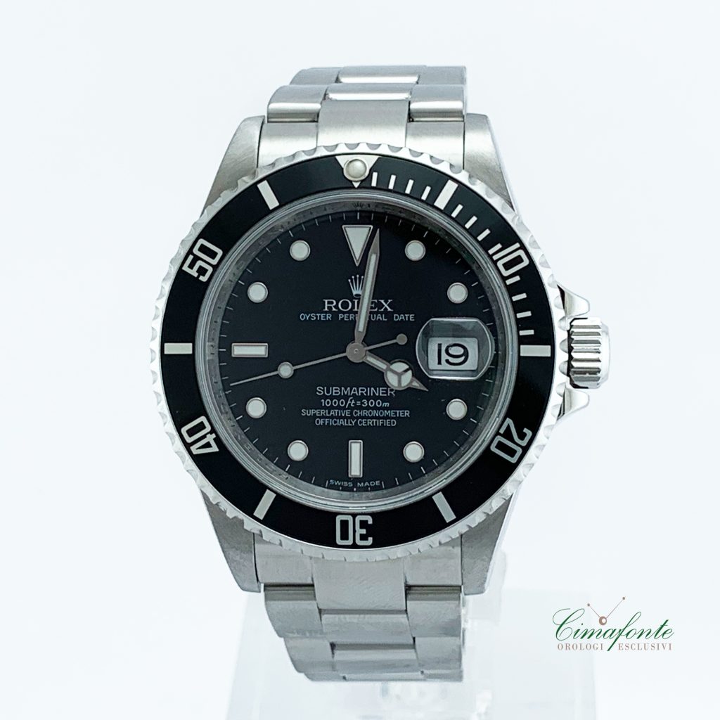 ROLEX SUBMARINER DATE 16610 2009 40mm Usato Oyster acciaio Black Dial -  Cimafonte Orologi