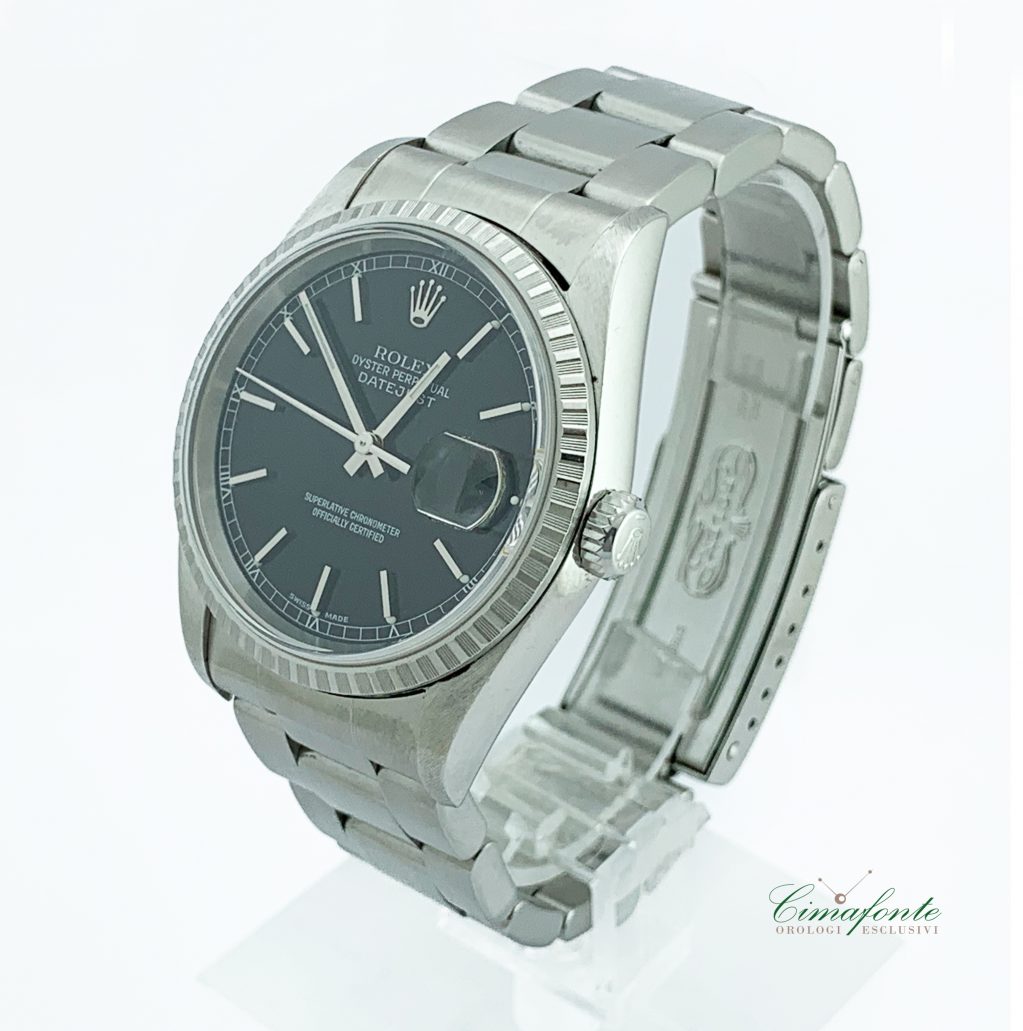Rolex Datejust 16220 Dial Nero 36mm secondo polso