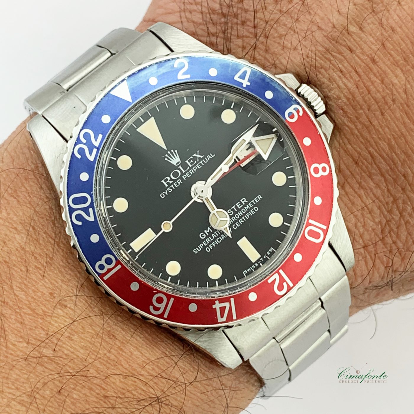 Rolex Gmt Vintage 1675 dial pallettoni anno 1965 secondo polso
