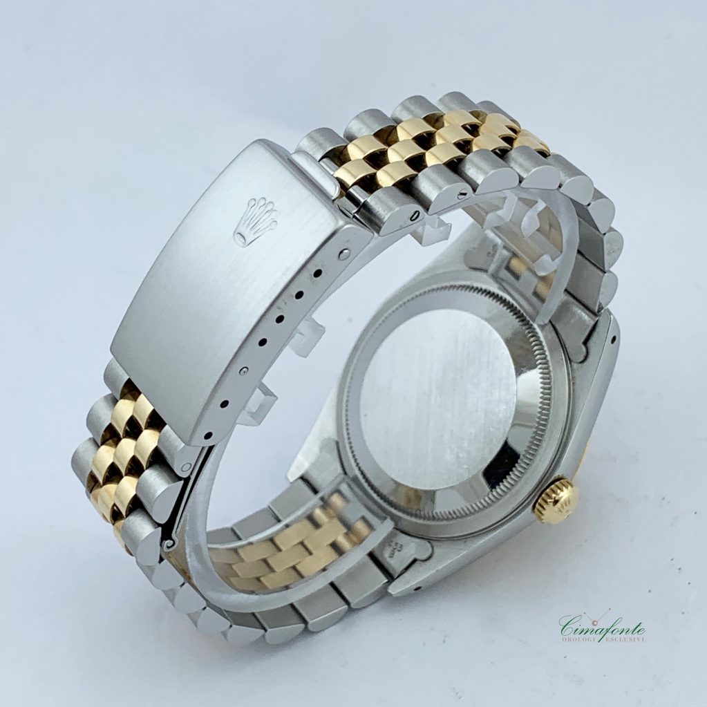 Rolex Datejust ref.16233 Acciaio e oro Secondo Polso mm36. Quadrante Champagne con Brillanti