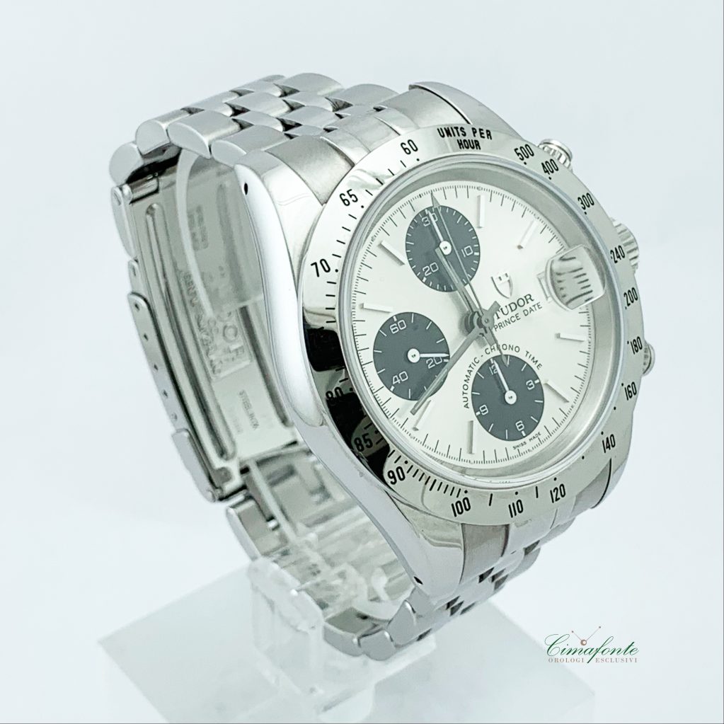 Tudor Prince Cronograph 79280 2002 39mm usato Acciaio dial Argento