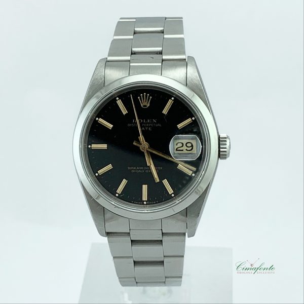 Rolex Date 15200 34mm quadrante nero secondo polso