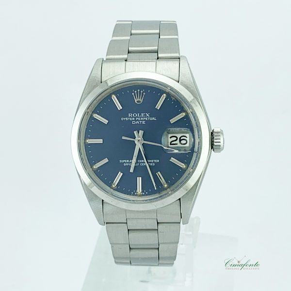 Rolex Date 1501 1970 Usato Acciaio Oyster blu Dial