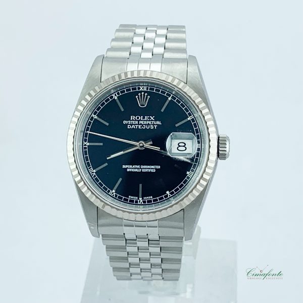 Rolex Datejust 16234 2002 Dial Nero Secondo polso