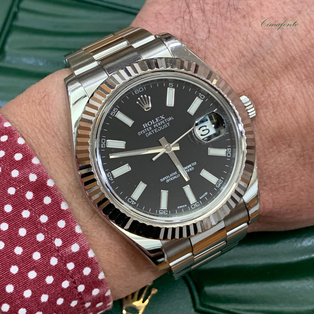 Rolex Datejust 41mm 116334 Black Dial Secondo Polso