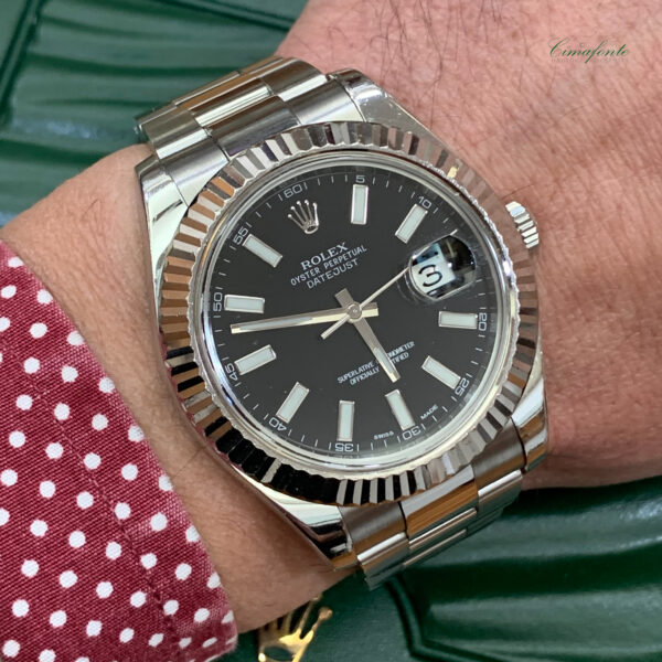 Rolex Datejust 41mm 116334 Black Dial Secondo Polso