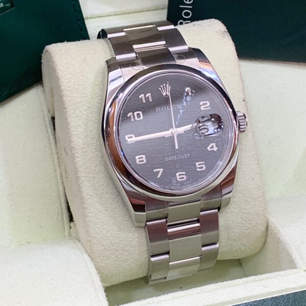 Rolex Datejust 116200 2008 Acciaio Oyster Dial Nero secondo polso