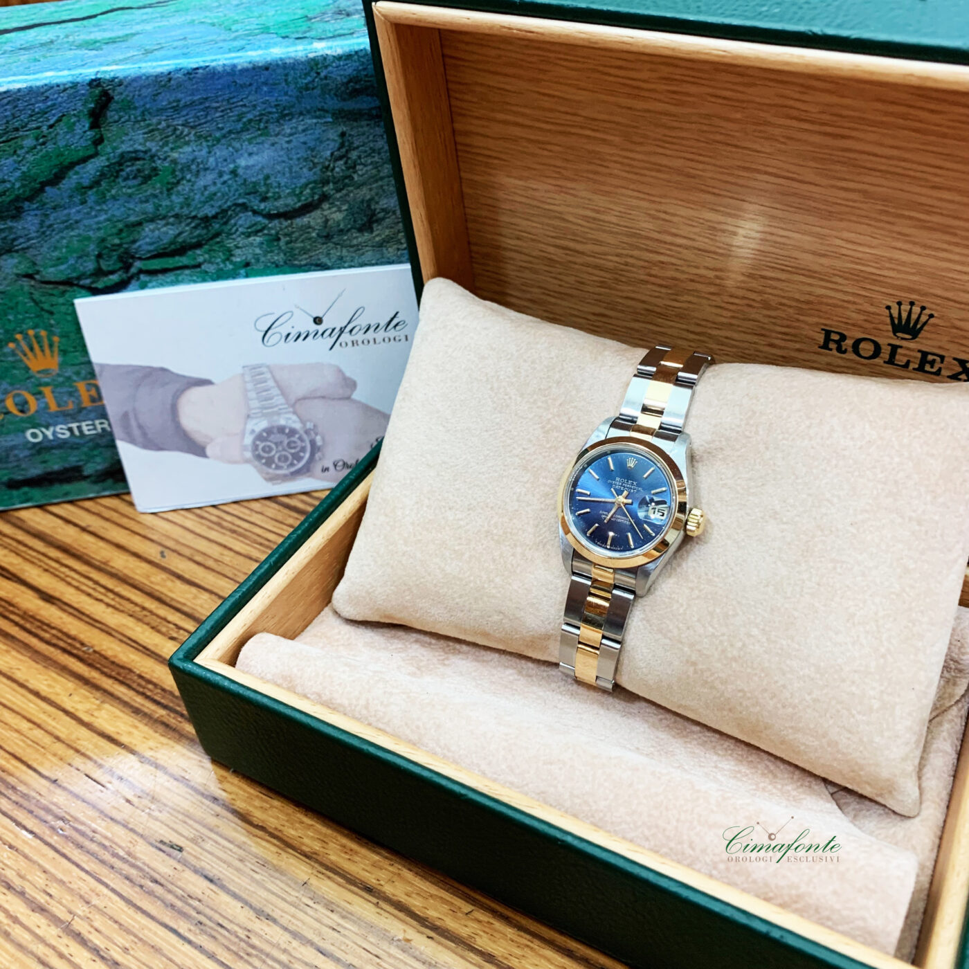 Rolex Datejust Lady 69173 secondo polso acciaio e oro blu dial