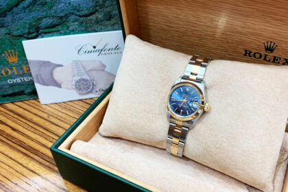 Rolex Datejust Lady 69173 secondo polso acciaio e oro blu dial